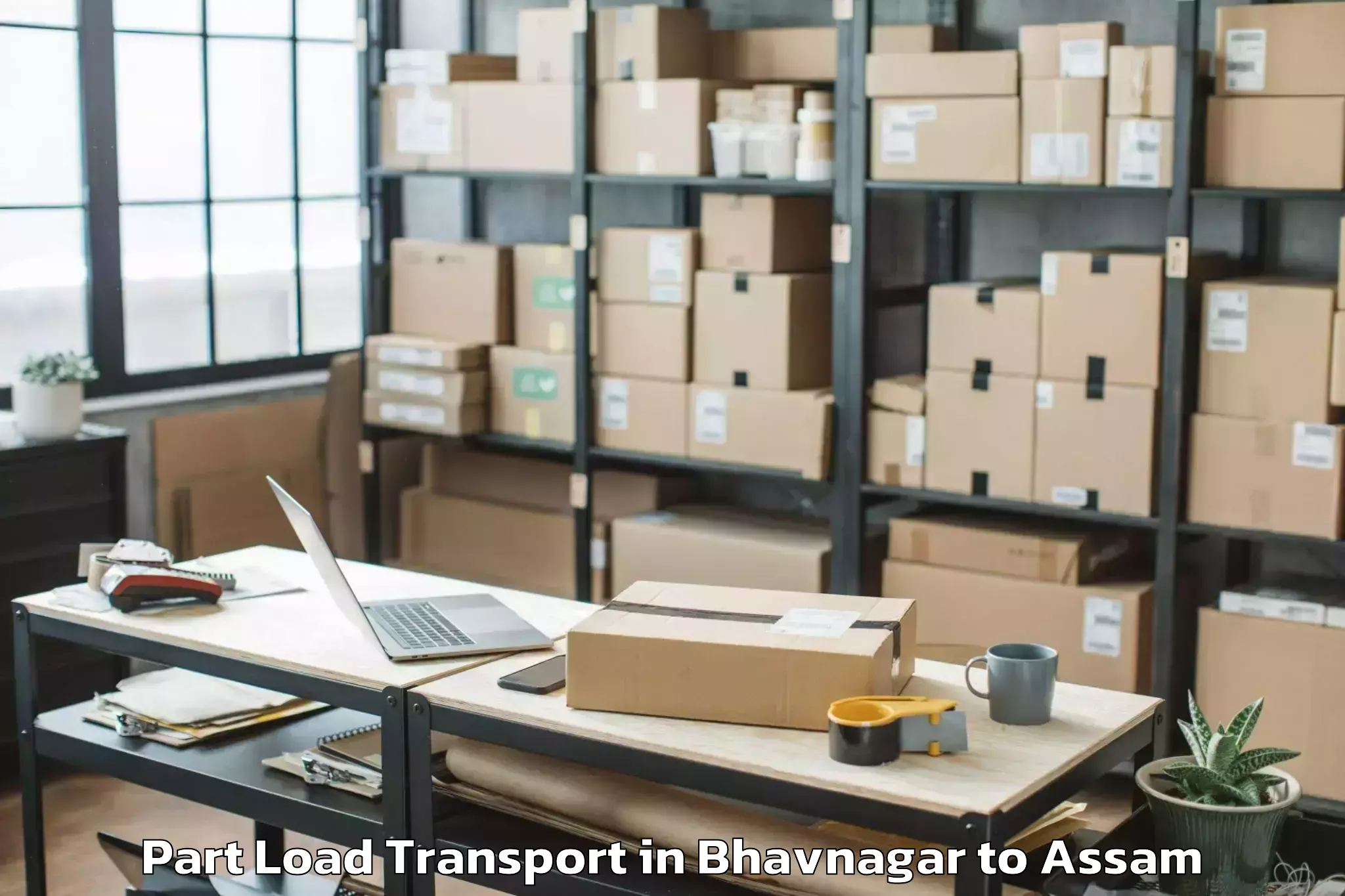 Reliable Bhavnagar to Lumding Railway Colony Part Load Transport